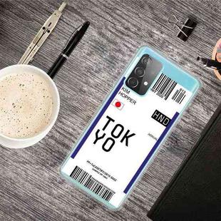 For Samsung Galaxy A52 5G / 4G Boarding Pass Series TPU Phone Protective Case(Flag Tokyo)