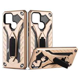 For OPPO A15 Shockproof TPU + PC Protective Case with Holder(Gold)
