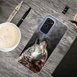 For OnePlus 9 Shockproof Painted Transparent TPU Protective Case(Call Wolf)