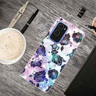 For OnePlus 9 Shockproof Painted Transparent TPU Protective Case(Starry Chrysanthemum)