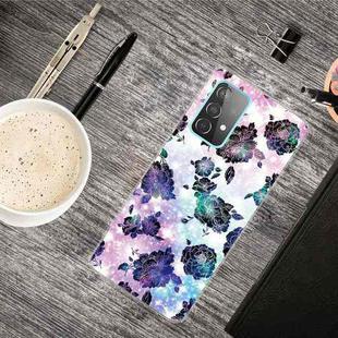 For Samsung Galaxy A32 5G Shockproof Painted Transparent TPU Protective Case(Starry Chrysanthemum)