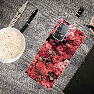 For Samsung Galaxy A72 5G / 4G Shockproof Painted Transparent TPU Protective Case(Many Red Roses)