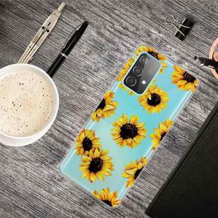 For Samsung Galaxy A72 5G / 4G Shockproof Painted Transparent TPU Protective Case(Yellow Chrysanthemum)
