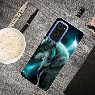 For OnePlus 9 Shockproof Painted Transparent TPU Protective Case(Moonlight Wolf)