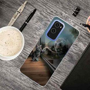 For OnePlus 9 Pro Shockproof Painted Transparent TPU Protective Case(Glass Tiger)