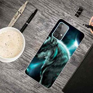 For Samsung Galaxy A32 5G Shockproof Painted Transparent TPU Protective Case(Moonlight Wolf)