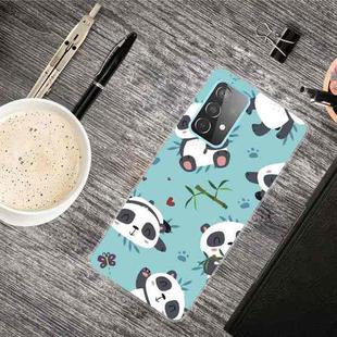 For Samsung Galaxy A32 5G Shockproof Painted Transparent TPU Protective Case(Smiling Panda)