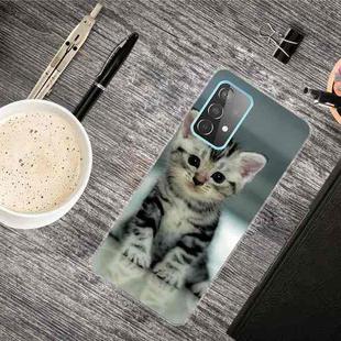 For Samsung Galaxy A32 5G Shockproof Painted Transparent TPU Protective Case(Sitting Cat)