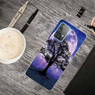 For Samsung Galaxy A52 5G / 4G Shockproof Painted Transparent TPU Protective Case(Moon Tree)