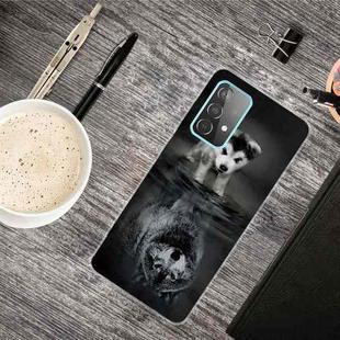 For Samsung Galaxy A52 5G / 4G Shockproof Painted Transparent TPU Protective Case(Reflected Wolf)