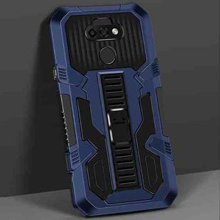 For LG K31 Vanguard Warrior All Inclusive Double-color Shockproof TPU + PC Protective Case with Holder(Blue)
