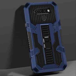 For LG Stylo 6 Vanguard Warrior All Inclusive Double-color Shockproof TPU + PC Protective Case with Holder(Blue)