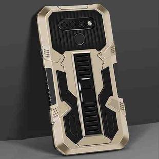 For LG Stylo 6 Vanguard Warrior All Inclusive Double-color Shockproof TPU + PC Protective Case with Holder(Gold)