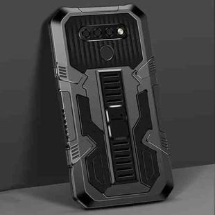 For LG Stylo 6 Vanguard Warrior All Inclusive Double-color Shockproof TPU + PC Protective Case with Holder(Black)
