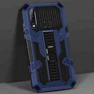 For vivo Y17 / Y12 / Y15 / Y11 2019 / Y5 2020 Vanguard Warrior All Inclusive Double-color Shockproof TPU + PC Protective Case with Holder(Blue)