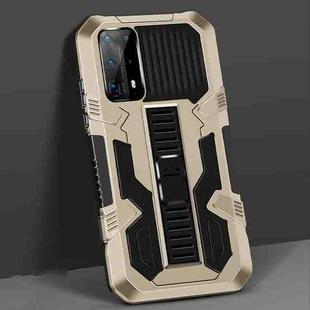 For Huawei P40 Pro Vanguard Warrior All Inclusive Double-color Shockproof TPU + PC Protective Case with Holder(Gold)