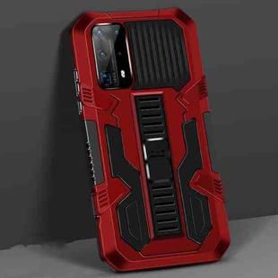 For Huawei P40 Pro Vanguard Warrior All Inclusive Double-color Shockproof TPU + PC Protective Case with Holder(Red)