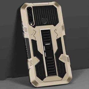 For Huawei Y7p Vanguard Warrior All Inclusive Double-color Shockproof TPU + PC Protective Case with Holder(Gold)