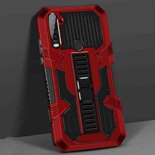 For Motorola Moto G8 Power Lite Vanguard Warrior All Inclusive Double-color Shockproof TPU + PC Protective Case with Holder(Red)