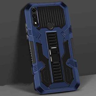 For Motorola Moto E (2020) Vanguard Warrior All Inclusive Double-color Shockproof TPU + PC Protective Case with Holder(Blue)