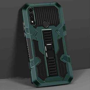 For Motorola Moto E (2020) Vanguard Warrior All Inclusive Double-color Shockproof TPU + PC Protective Case with Holder(Graphite Green)