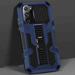 For Samsung Galaxy Note20 Ultra Vanguard Warrior All Inclusive Double-color Shockproof TPU + PC Protective Case with Holder(Blue)
