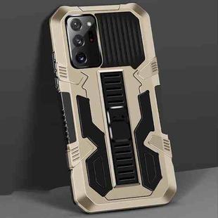 For Samsung Galaxy Note20 Ultra Vanguard Warrior All Inclusive Double-color Shockproof TPU + PC Protective Case with Holder(Gold)