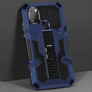 For Samsung Galaxy S21 5G Vanguard Warrior All Inclusive Double-color Shockproof TPU + PC Protective Case with Holder(Blue)
