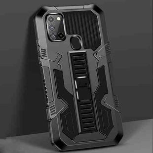 For Samsung Galaxy S21 5G Vanguard Warrior All Inclusive Double-color Shockproof TPU + PC Protective Case with Holder(Black)