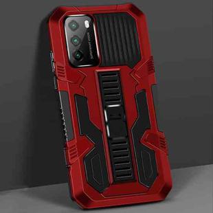 For Xiaomi Poco M3 Vanguard Warrior All Inclusive Double-color Shockproof TPU + PC Protective Case with Holder(Red)