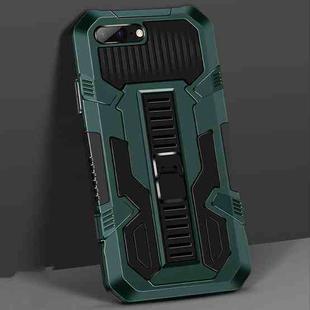 For iPhone 8 Plus / 7 Plus Vanguard Warrior All Inclusive Double-color Shockproof TPU + PC Protective Case with Holder(Graphite Green)