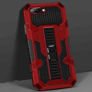 For iPhone 8 Plus / 7 Plus Vanguard Warrior All Inclusive Double-color Shockproof TPU + PC Protective Case with Holder(Red)