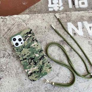 Camouflage Pattern IMD Shockproof TPU Protective Case with Lanyard For iPhone 11 Pro(AOR2)