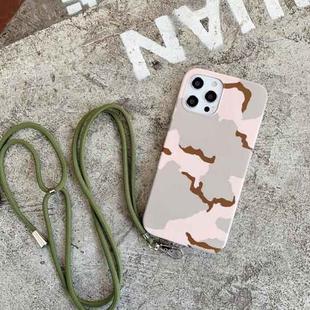 Camouflage Pattern IMD Shockproof TPU Protective Case with Lanyard For iPhone 11 Pro(DCU Camo)