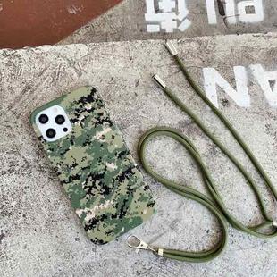 Camouflage Pattern IMD Shockproof TPU Protective Case with Lanyard For iPhone 11 Pro Max(AOR2)