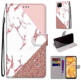 For Huawei nova 6 SE / P40 Lite Coloured Drawing Cross Texture Horizontal Flip PU Leather Case with Holder & Card Slots & Wallet & Lanyard(Powder Stone Texture)