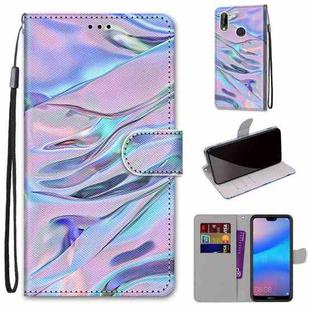 For Huawei P20 Lite / nova 3e Coloured Drawing Cross Texture Horizontal Flip PU Leather Case with Holder & Card Slots & Wallet & Lanyard(Fluorescent Water Texture)