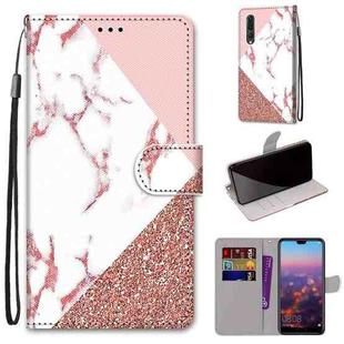 For Huawei P20 Pro Coloured Drawing Cross Texture Horizontal Flip PU Leather Case with Holder & Card Slots & Wallet & Lanyard(Powder Stone Texture)