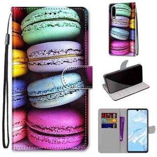 For Huawei P30 Coloured Drawing Cross Texture Horizontal Flip PU Leather Case with Holder & Card Slots & Wallet & Lanyard(Colorful  Cakes)