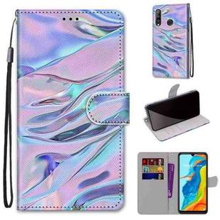 For Huawei P30 Lite Coloured Drawing Cross Texture Horizontal Flip PU Leather Case with Holder & Card Slots & Wallet & Lanyard(Fluorescent Water Texture)