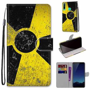For Huawei P40 Lite E / Y7p Coloured Drawing Cross Texture Horizontal Flip PU Leather Case with Holder & Card Slots & Wallet & Lanyard(Yellow Black Logo)