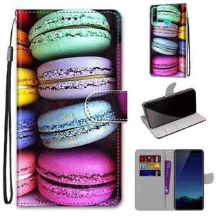 For Huawei P40 Lite E / Y7p Coloured Drawing Cross Texture Horizontal Flip PU Leather Case with Holder & Card Slots & Wallet & Lanyard(Colorful  Cakes)