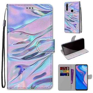 For Huawei P smart Z / Y9 Prime Coloured Drawing Cross Texture Horizontal Flip PU Leather Case with Holder & Card Slots & Wallet & Lanyard(Fluorescent Water Texture)