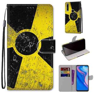 For Huawei P smart Z / Y9 Prime Coloured Drawing Cross Texture Horizontal Flip PU Leather Case with Holder & Card Slots & Wallet & Lanyard(Yellow Black Logo)