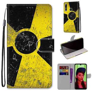 For Huawei P smart+ 2019 / Enjoy 9s Coloured Drawing Cross Texture Horizontal Flip PU Leather Case with Holder & Card Slots & Wallet & Lanyard(Yellow Black Logo)