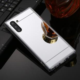 For Galaxy Note 10 TPU + Acrylic Luxury Plating Mirror Phone Case Cover(Silver)