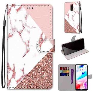 For Xiaomi Redmi 8 Coloured Drawing Cross Texture Horizontal Flip PU Leather Case with Holder & Card Slots & Wallet & Lanyard(Powder Stone Texture)