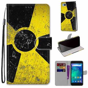 For Xiaomi Redmi Go Coloured Drawing Cross Texture Horizontal Flip PU Leather Case with Holder & Card Slots & Wallet & Lanyard(Yellow Black Logo)