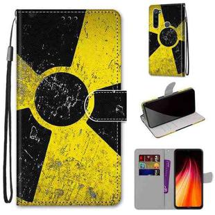 For Xiaomi Redmi Note 8 Coloured Drawing Cross Texture Horizontal Flip PU Leather Case with Holder & Card Slots & Wallet & Lanyard(Yellow Black Logo)