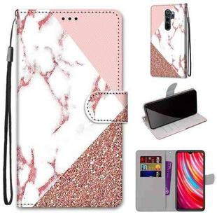 For Xiaomi Redmi Note 8 Pro Coloured Drawing Cross Texture Horizontal Flip PU Leather Case with Holder & Card Slots & Wallet & Lanyard(Powder Stone Texture)